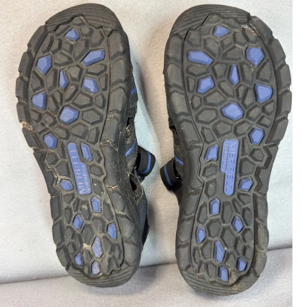 Merrell Hydro Kids Size 4 Black Good Outdoor Sport Water Hiking Sandals Unisex